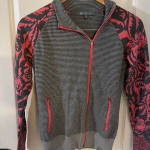 Title Nine Gray and Pink Bomber Jacket
